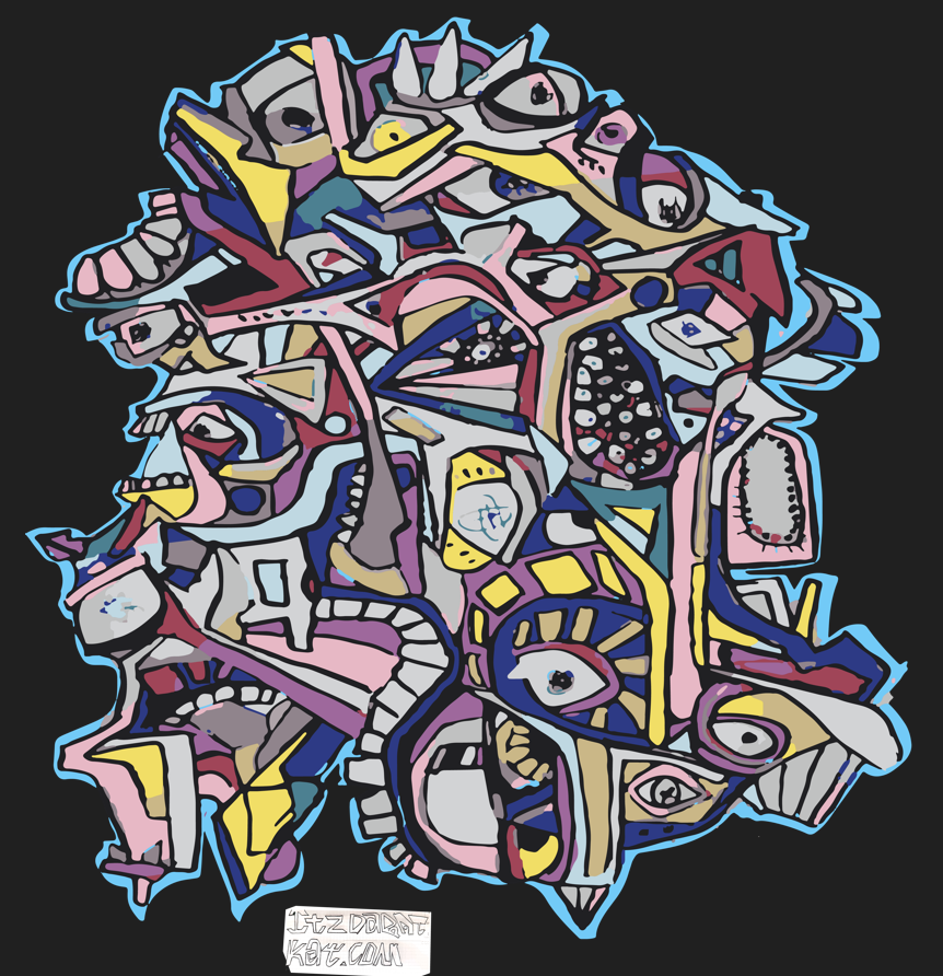 Parallax_Afair - DTG print on high quality black cotton t-shirt.